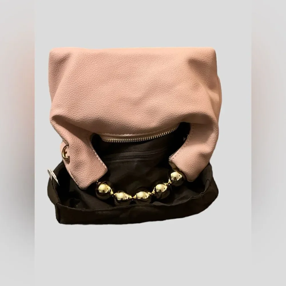 Metallic Beaded Hobo Handbag - Picture 2 of 4